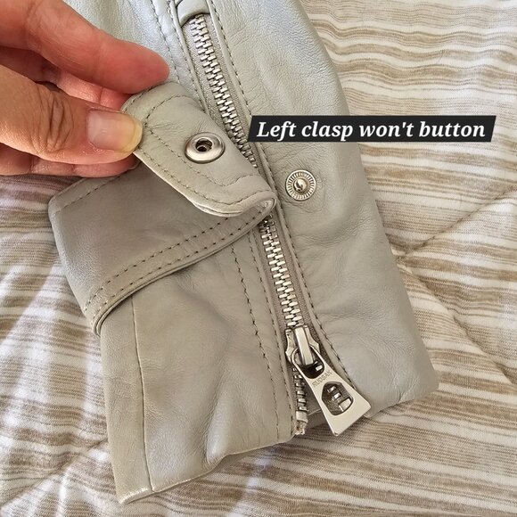 Rudsak 'Tisha' Women's Leather Jacket, Stone Color, Size XS - Picture 14 of 16